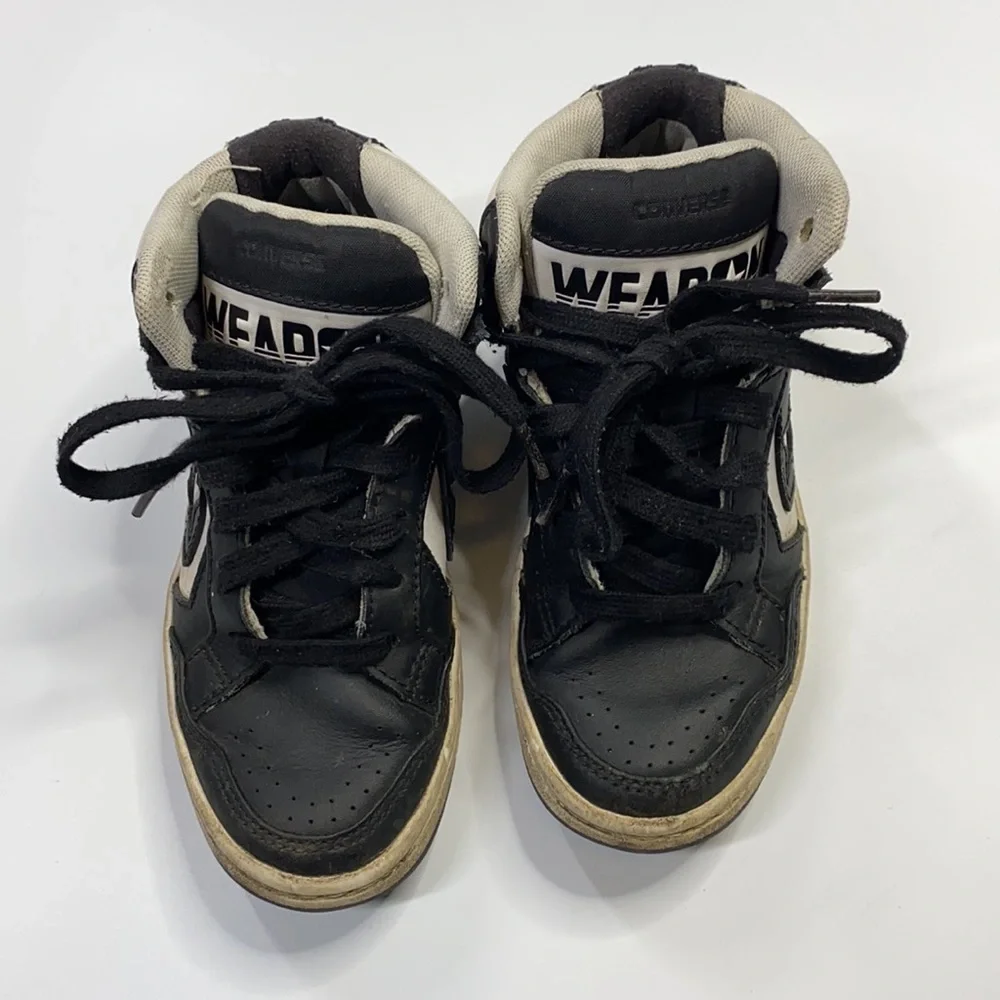 CONVERSE X John VARVATOS JV WEAPON MID HI LEATHER Sneaker Black Youth Size 13
